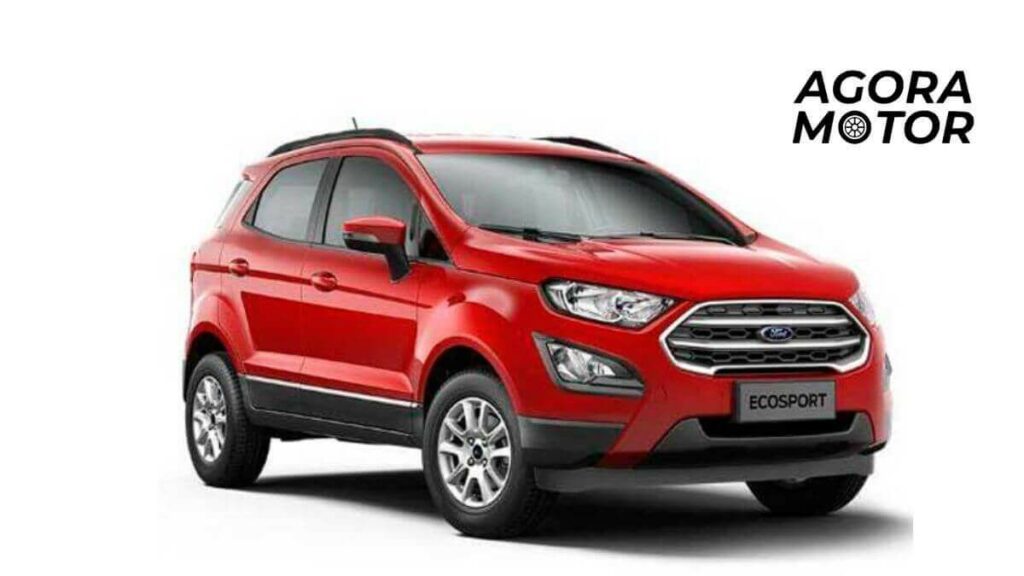 Foto de uma Ecosport 2019 da cor vermelha