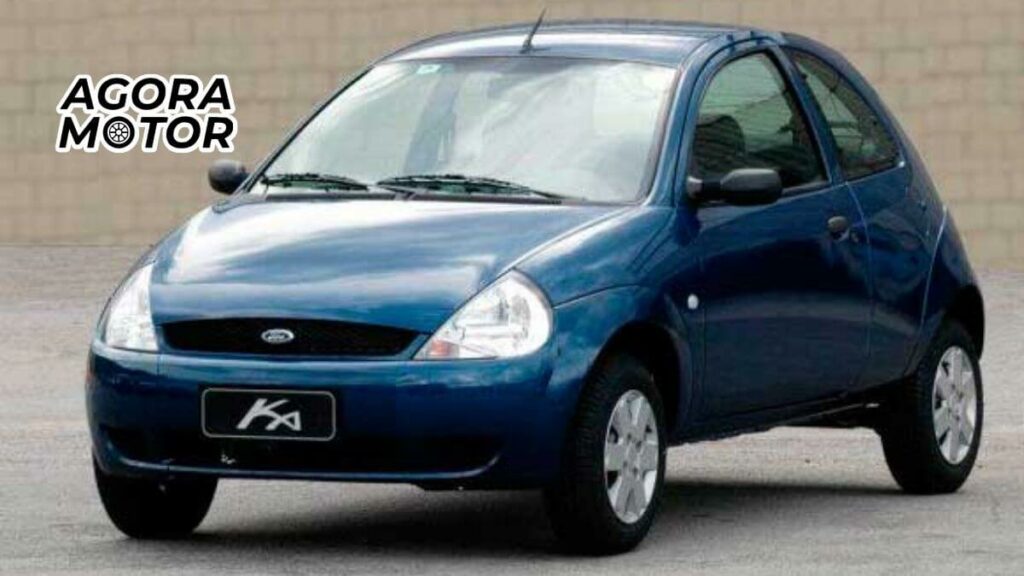 Foto de um Ford Ka 2002 da cor azul