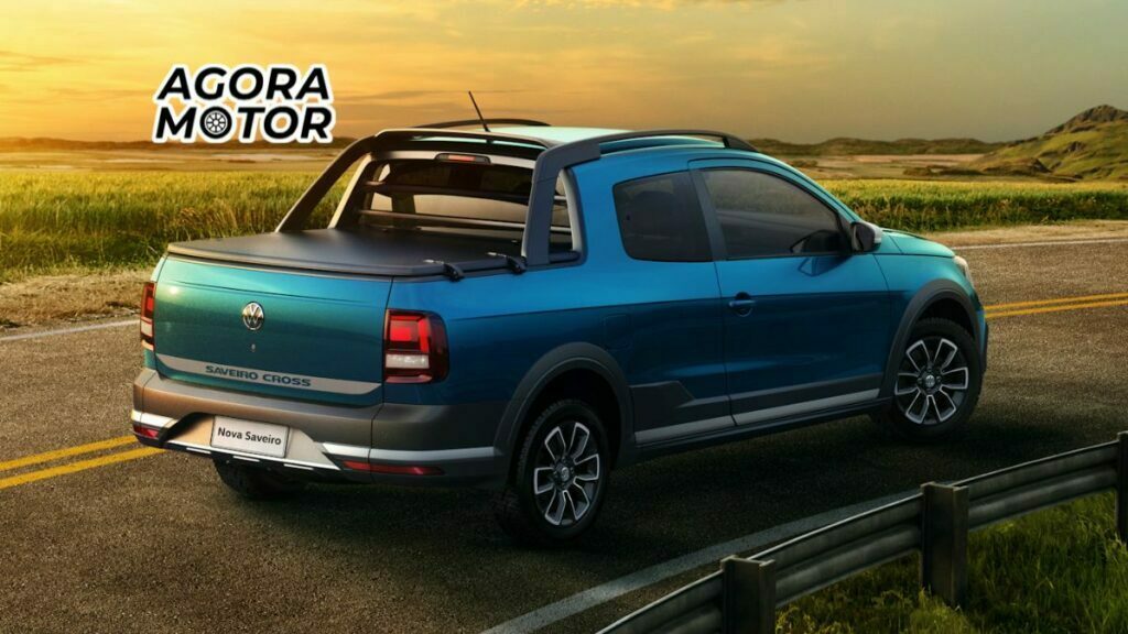 Foto de uma Saveiro 2020 azul