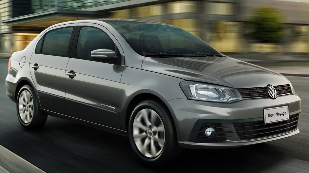 Foto frontal de um Voyage