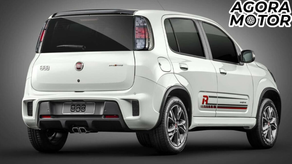 Foto de um Fiat Uno 2017 branco
