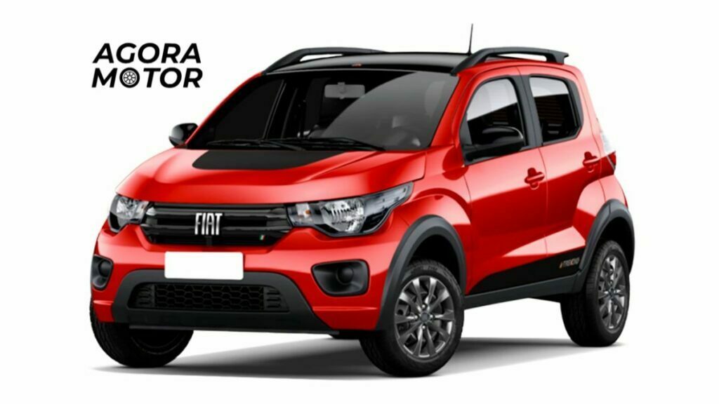 foto de um mobi zero km vermelho