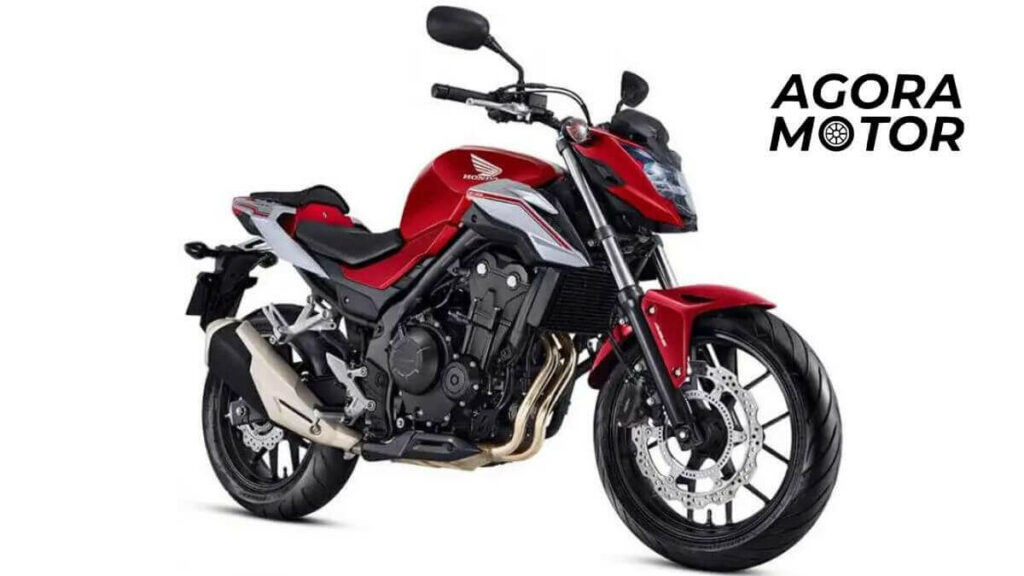 Foto de uma CB 500F 2019 vermelha