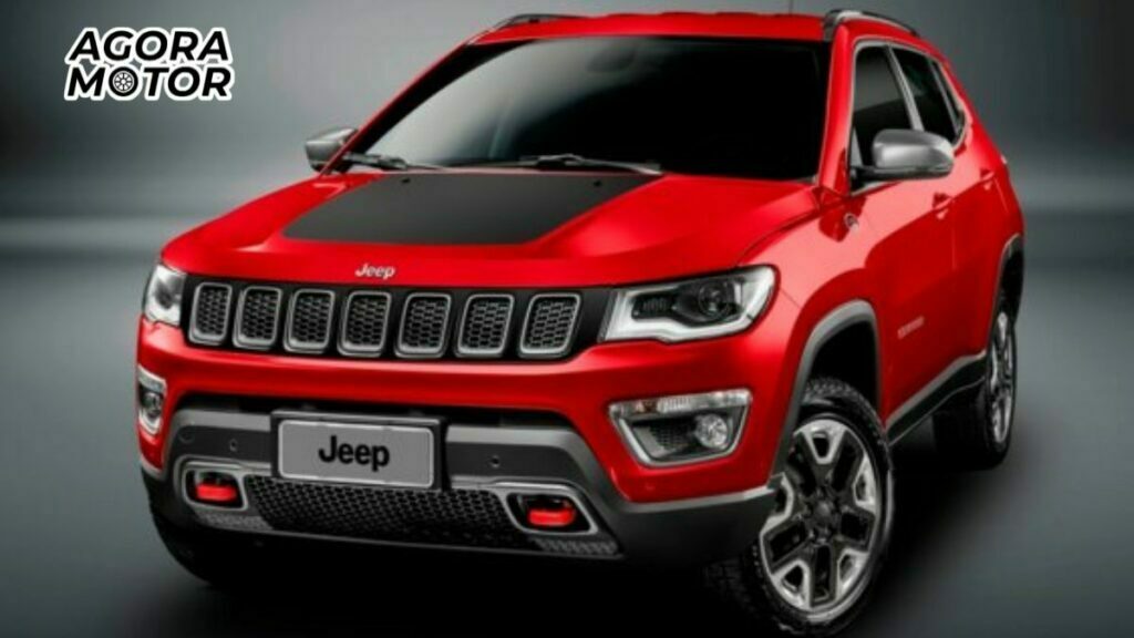 foto de um compass 2017 vermelho