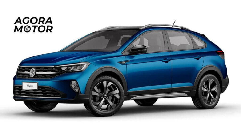 Foto de um Volkswagen Nivus 2022 azul