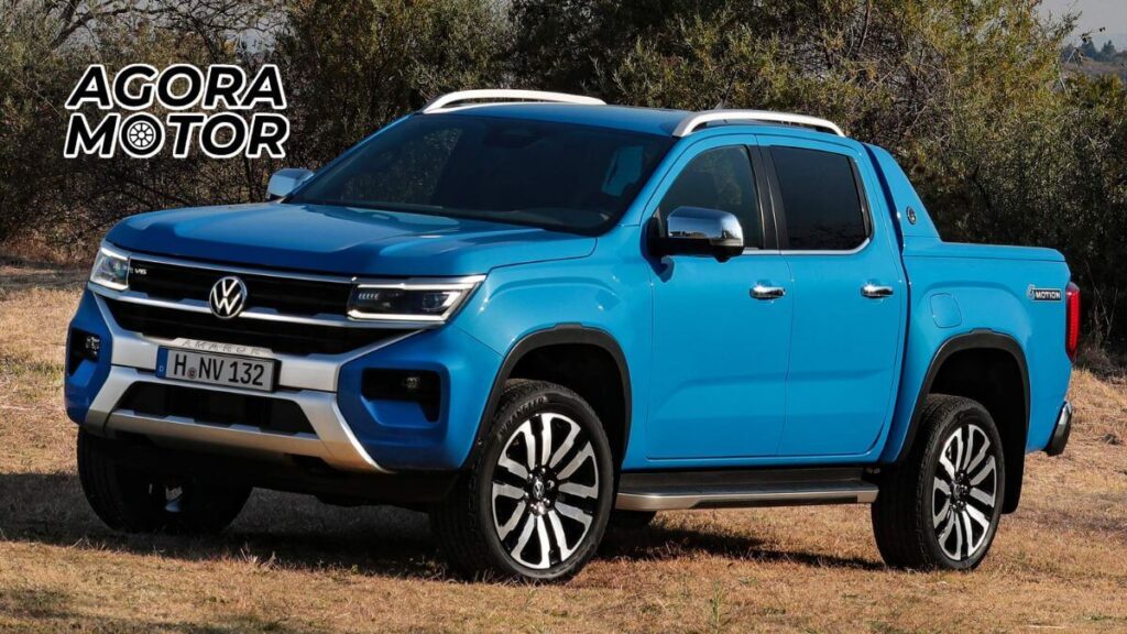 Foto de uma Amarok 2023 azul