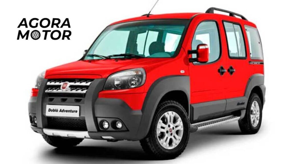 Foto de uma Doblo 2014 vermelha