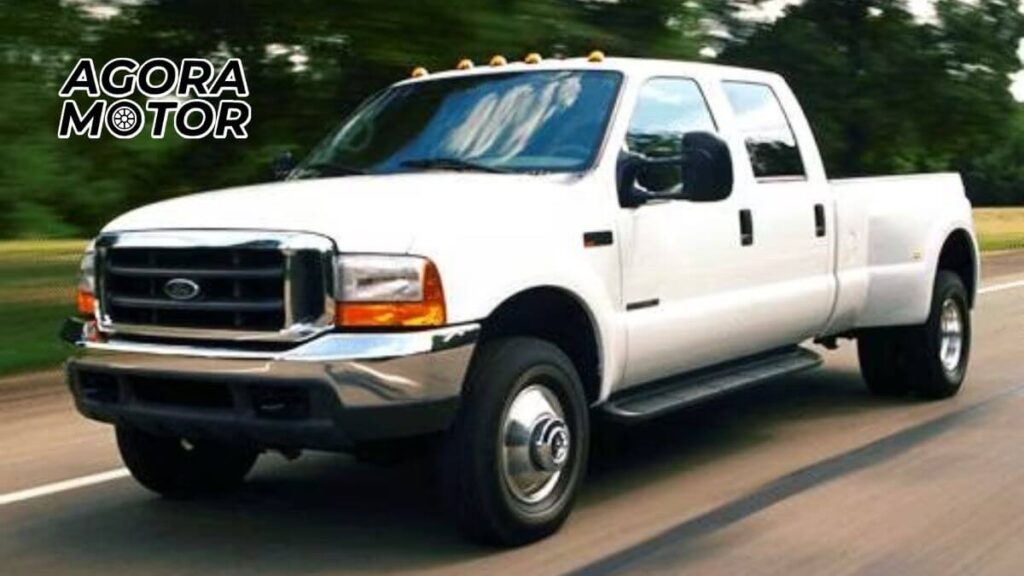 Foto de um Ford F-350 2002 branco