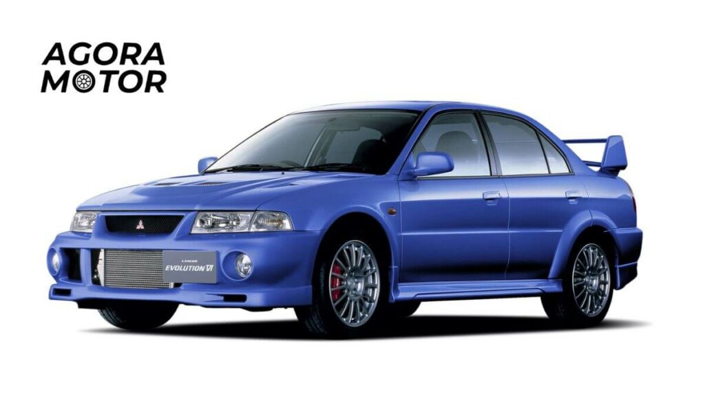 Foto de um Lancer Evolution 6 2000 azul