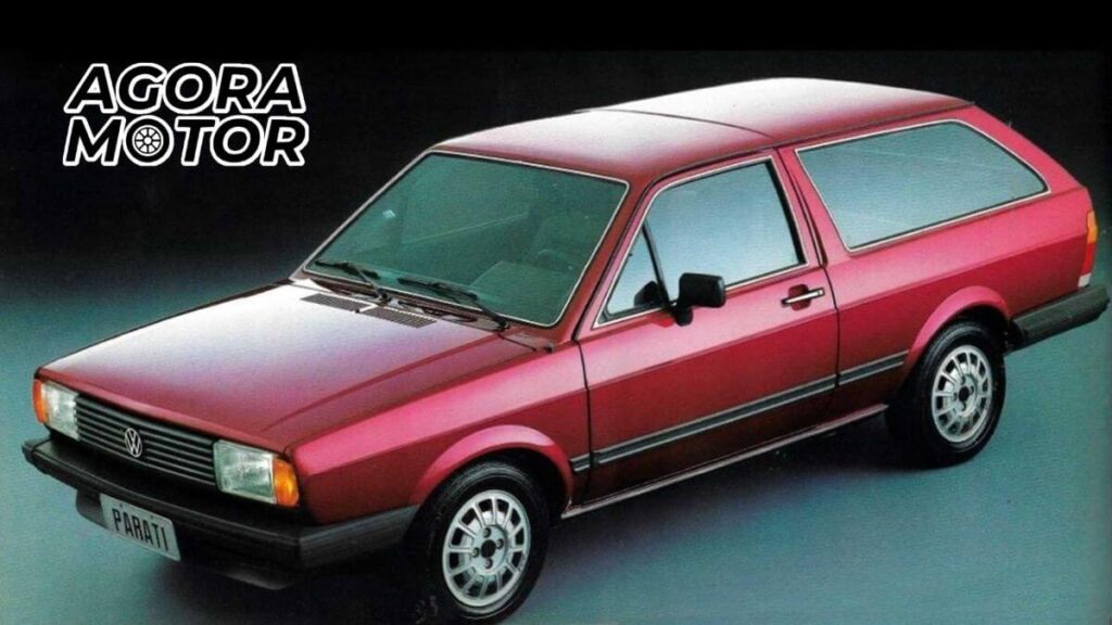 Foto de uma Parati 1991 vermelha