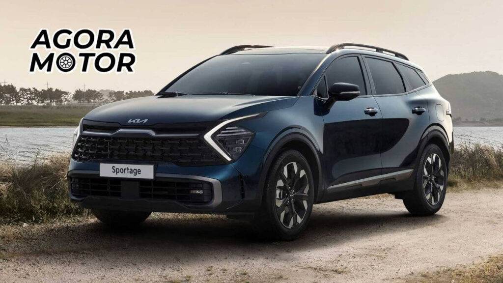 Foto de um Sportage 2022 azul
