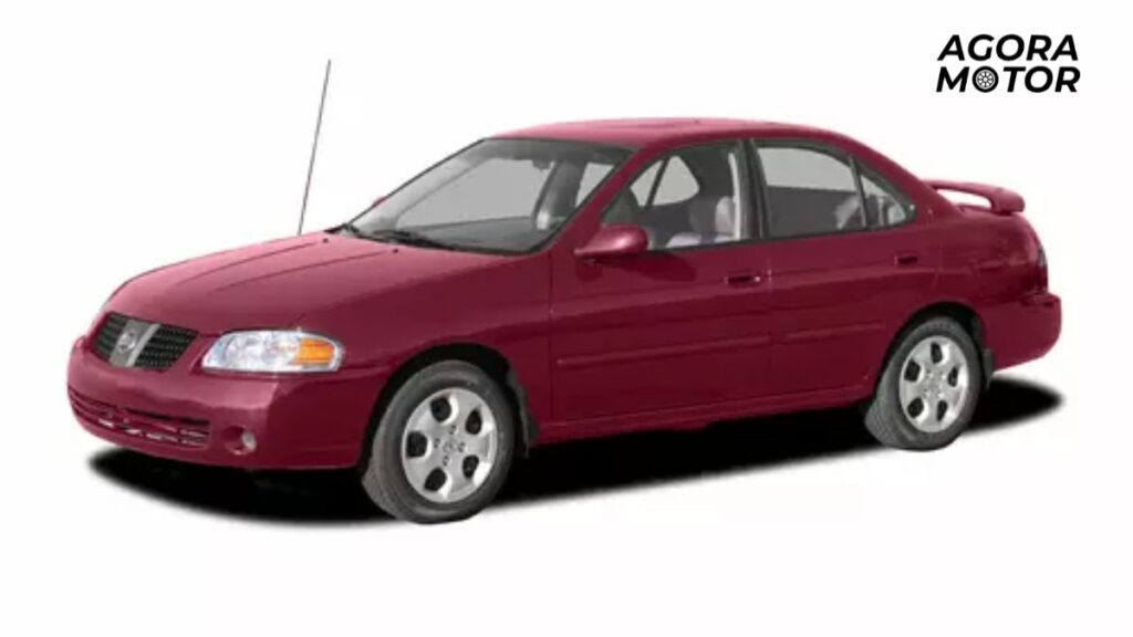 Foto de um Sentra 2004 vermelho