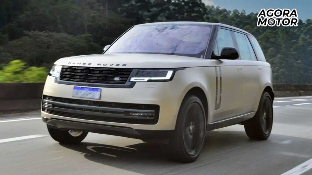 Range Rover 2023 branco em movimento