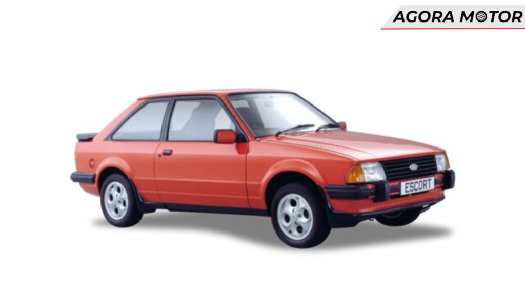 Um Escort 1987 vermelho