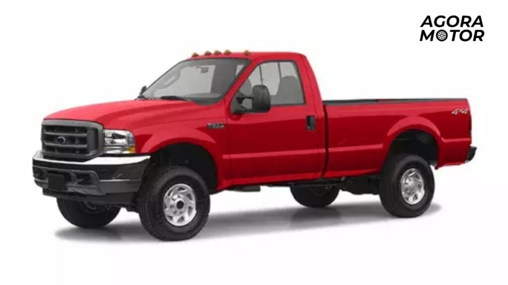 um F-350 2004 vermelho