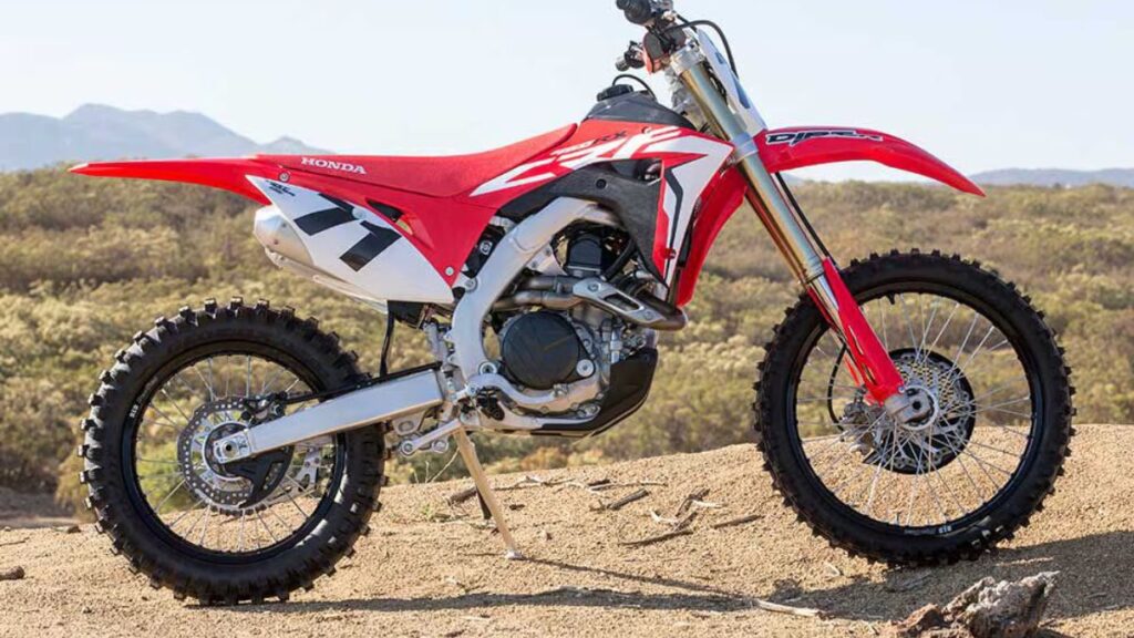 Lateral da Honda CRF 450 RX 2020.